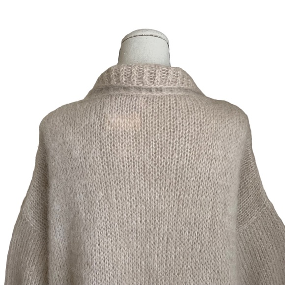 Vintage 70s 80s Suzin Ellis Bonwit Teller Mohair Sweater Coat Cardigan - Picture 8 of 10